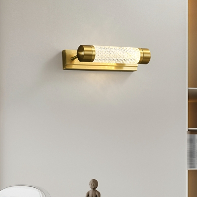 Minimalism Led Bathroom Vanity Light Fixtures Glass and Metal