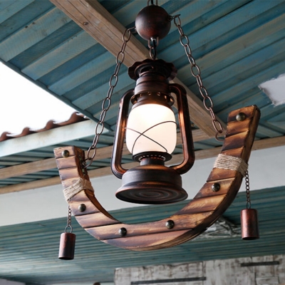 Retro Creative Bamboo Chain Hanging Lamp for Restaurant and Bar