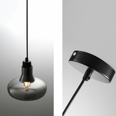 1 Light Antiqued Style Geometric Shape Metal Pendant Lighting Fixtures
