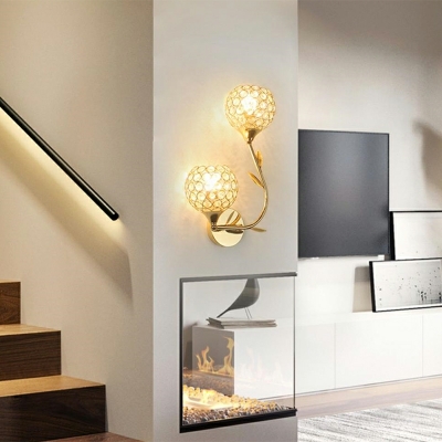 1 Light Simplistic Style Goble Shape Metal Flush Mount Wall Sconce