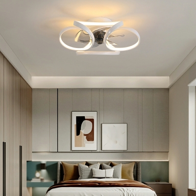 Contemporary Ceiling Fans Minimal Linear Basic LED for Living Room