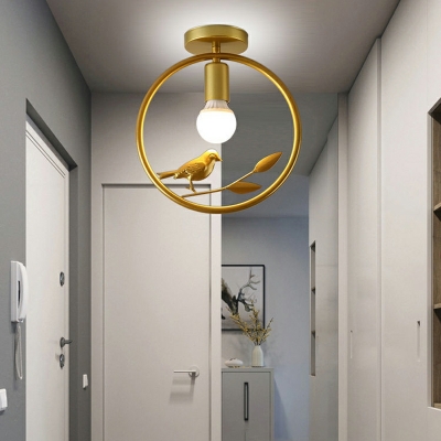 Industrial Flush Mount Ceiling Light Fixtures Vintage Metal for Living Room