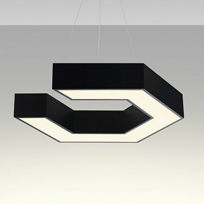 LED Creative Geometric Pendant Light with White Light for Office and Gym