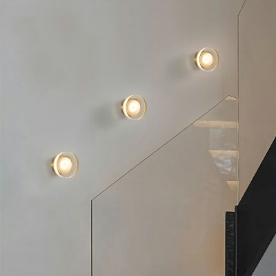 Minimalism Flush Mount Wall Sconce Basic Glass LED for Living Room