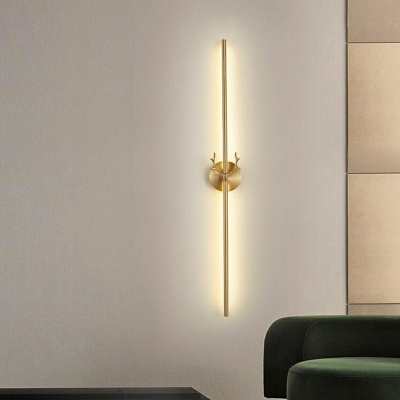 Minimalism Metal LED Flush Mount Wall Sconce Linear Basic for Living Room