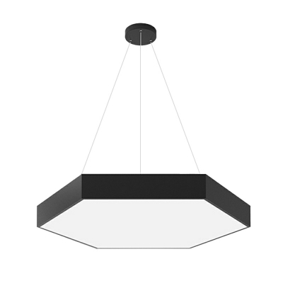 1 Light Contemporary Style Hexagon Shape Metal Commercial Pendant Lighting