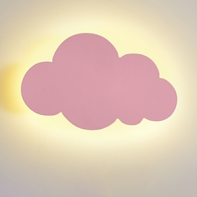 1 Light Kids Style Cloud Shape Metal Flush Mount Wall Sconce Lamps
