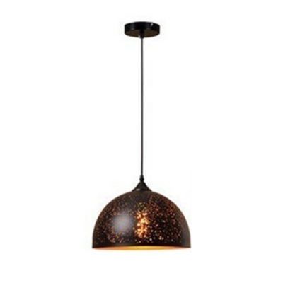 1 Light Minimalism Style Dome Shape Metal Hanging Pendant Light