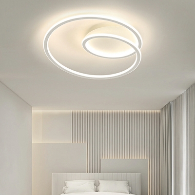 1 Light Minimalist Style Geometric Shape Metal Flush Mount Ceiling Chandelier