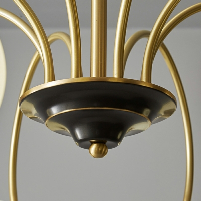 8 Lights Traditional Style Globe Shape Metal Chandelier Lighting Fixture