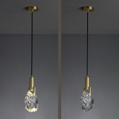 Elegant Minimalism LED Hanging Pendant Lights Crystal for Living Room