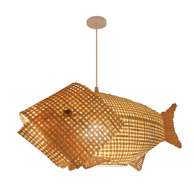 Fish Shade Hanging Pendant Lights Weave Modern for Living Room