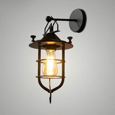 Industrial Style Retro Creative Wrought Iron Wall Lamp for Bar and Restaurant