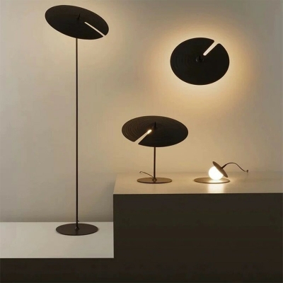 LED Minimalist Design Flying Saucer Aluminum Floor Lamp for Bedroom and Living Room