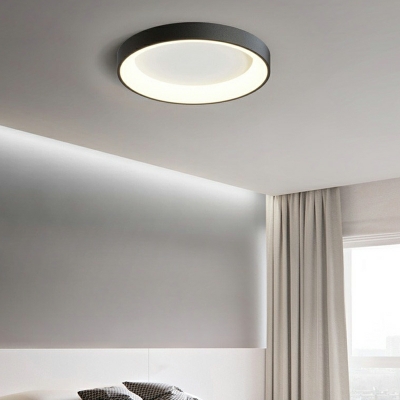 Minimalism Flush Mount Lighting Fixtures LED Metal Drum for Living Room