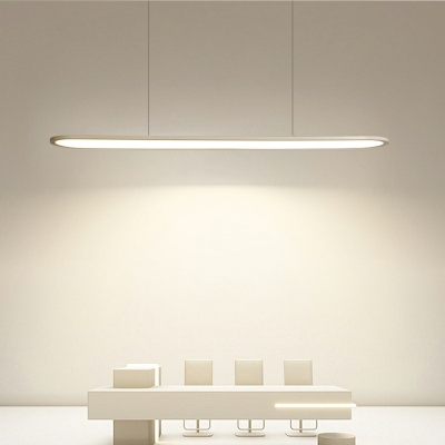 Minimalism Island Lighting Fixtures LED White for Dinning Room