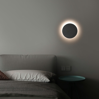 Modern Minimalist Cement Wall Lamp with Warm Light for Bedroom and Dining Room