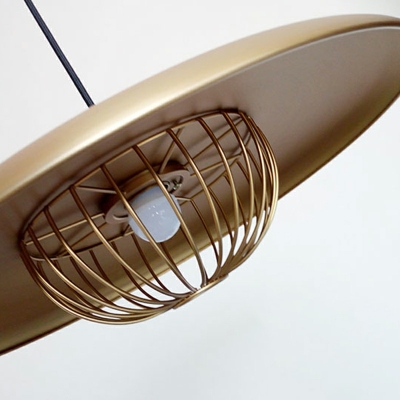 1 Light Antiqued Style Cage Shape Metal Pendant Lighting Fixtures