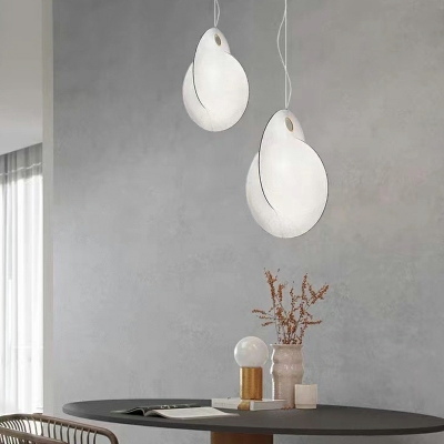 1 Light Nordic Style Geometric Shape Fabric Pendant Lighting Fixture