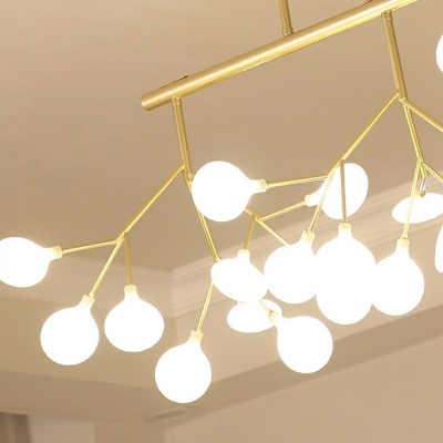 27 Lights Minimalistic Style Firefly Shape Metal Pendant Chandelier