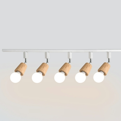 5 Lights Minimalism Style Exposed Bulb Shape Metal Ceiling Flush Mount Lights