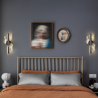 LED Creative Metal Acrylic Wall Mount Fixture for Bedroom and Hallway