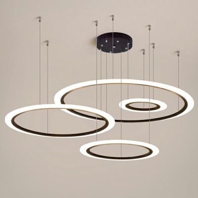 LED Creative Multi-layer Circle Chandelier for Living Room and Dining Room