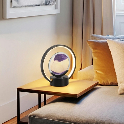 LED Creative Quicksand Painting Table Lamp for Bedroom and Study