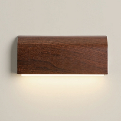 LED Japanese Style Minimalist Wood Art Wall Mount Fixture for Hallway and Bedroom