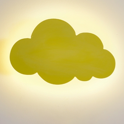1 Light Kids Style Cloud Shape Metal Flush Mount Wall Sconce Lamps