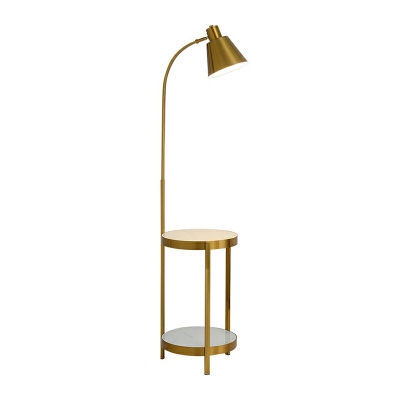 1 Light Minimalism Style Bell Shape Metal Standing Floor Lamp for Living Room