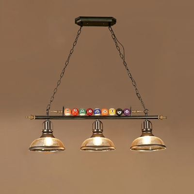3 Lights Industrial Style Cone Shape Metal Island Lighting Fixtures