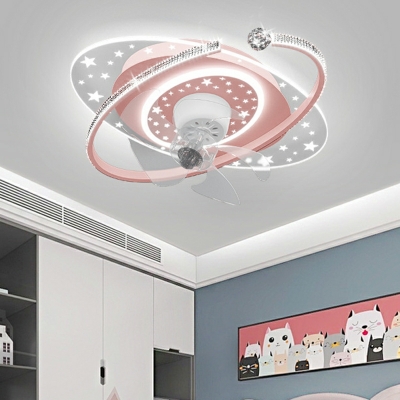 Contemporary Ceiling Fans Creative Metal Basic for Kid's Room
