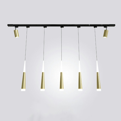 LED Minimalist Ceiling Track Island Light with Spotlights for Restaurants and Bars