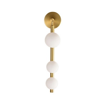 Minimalism Flush Mount Wall Sconce Globe Glass and Metal for Living Room
