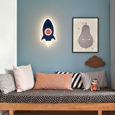 Rocket Wall Mounted Light Fixture Simplicity Creative for Kid's Room