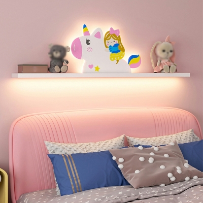 Unicorn Flush Mount Wall Sconce Metal LED Creative for Kid's Room