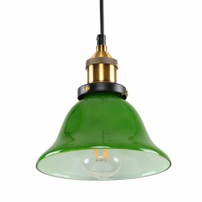 1 Light Industrial Style Cone Shape Metal Hanging Ceiling Light