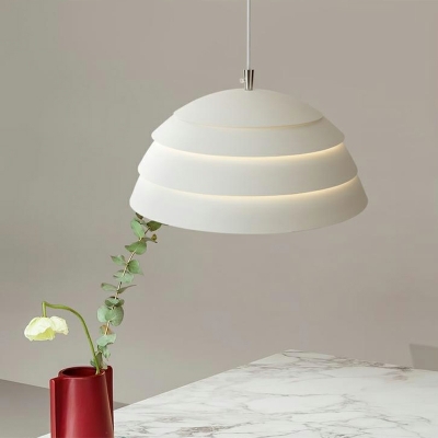 1 Light Minimalistic Style Dome Shape Metal Commercial Pendant Lighting