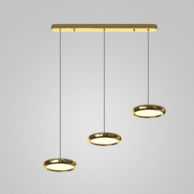 1 Light Minimalistic Style Round Shape Metal Commercial Pendant Lighting