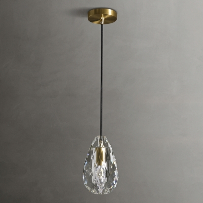 Crystal Hanging Pendant Lights Minimalism Clear for Bedroom