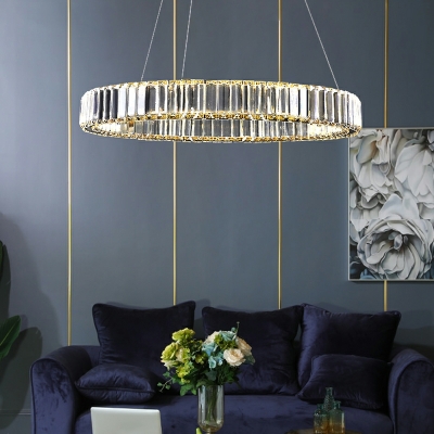 Elegant Chandelier Lighting Fixtures Crystal Round Minimalism for Living Room