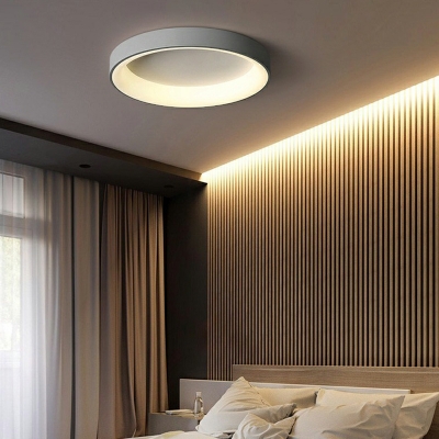 Minimalism Flush Mount Lighting Fixtures LED Metal Drum for Living Room