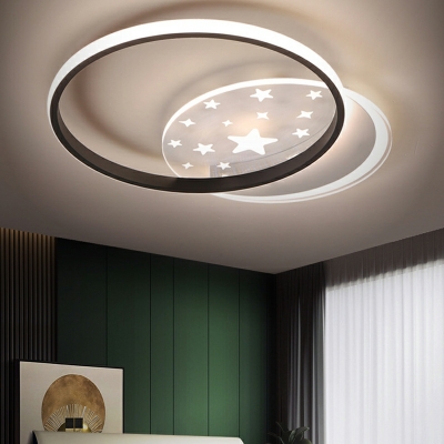 Round Flush Mount Ceiling Light Fixtures Macaron for Living Room
