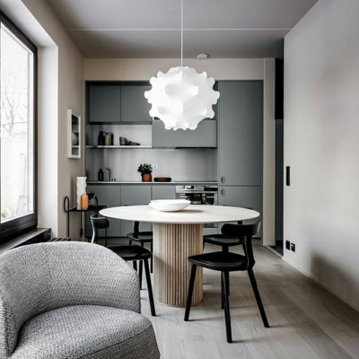 Silk Minimalism Pendant Lighting Fixtures Elegant White Basic for Living Room