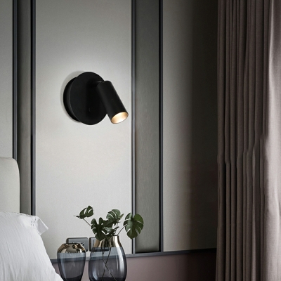 Simplicity Wall Mounted Light Fixture Metal Drum Adjustable for Bedroom