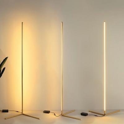 1 Light Minimalism Style Linear Shape Metal Standing Floor Lights