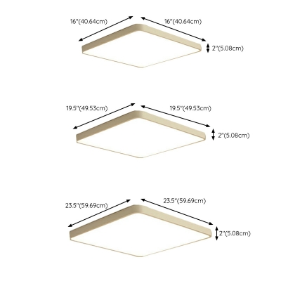 1 Light Minimalist Style Geometric Shape Metal Flush Mount Ceiling Light