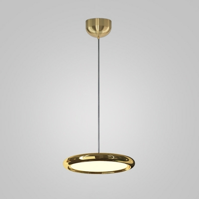 1 Light Minimalistic Style Round Shape Metal Commercial Pendant Lighting