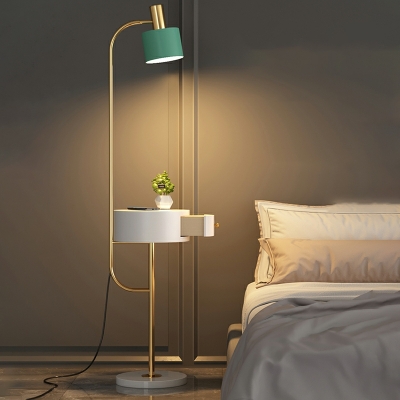 1 Light Modernist Style Cylinder Shape Metal Standing Floor Lamp